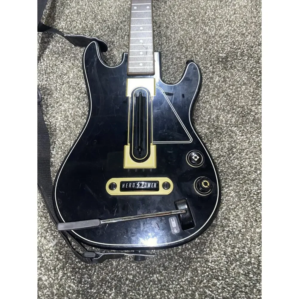 Activision Guitar Hero Power Wireless Guitar Black Gold PS4 XBox One 360 READ